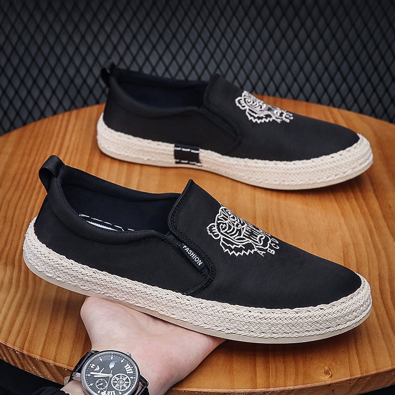 Черная дышащая мужская обувь, – обзор и цена Espadrille Slip On