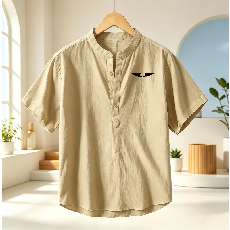 Мужская рубашка с коротким рук – обзор и цена Linen Shirt Breathable