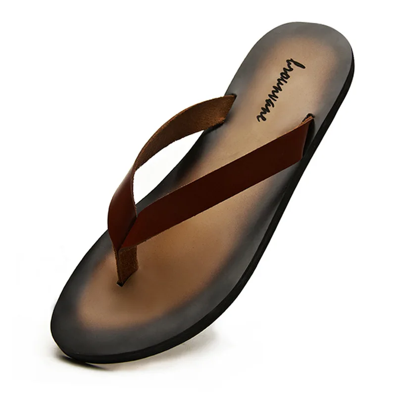 Классические мужские тапочки и – обзор и цена Flip Flop Leather Men