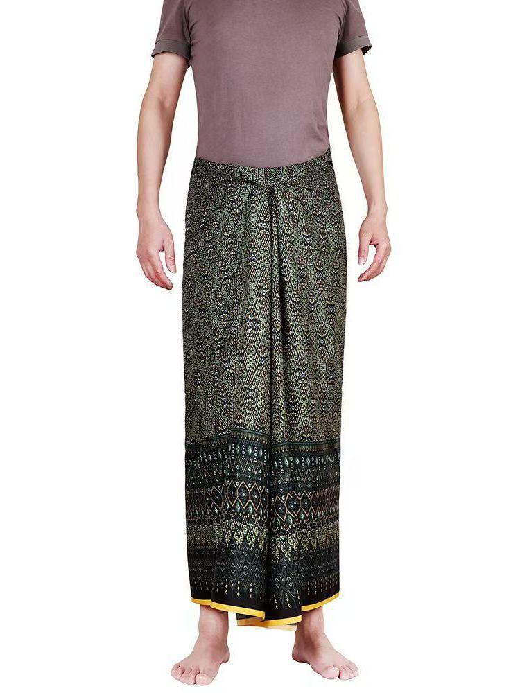 Sarong Men Wrap - Унисекс-саронг, длинная юбка-накидка в стиле батик,