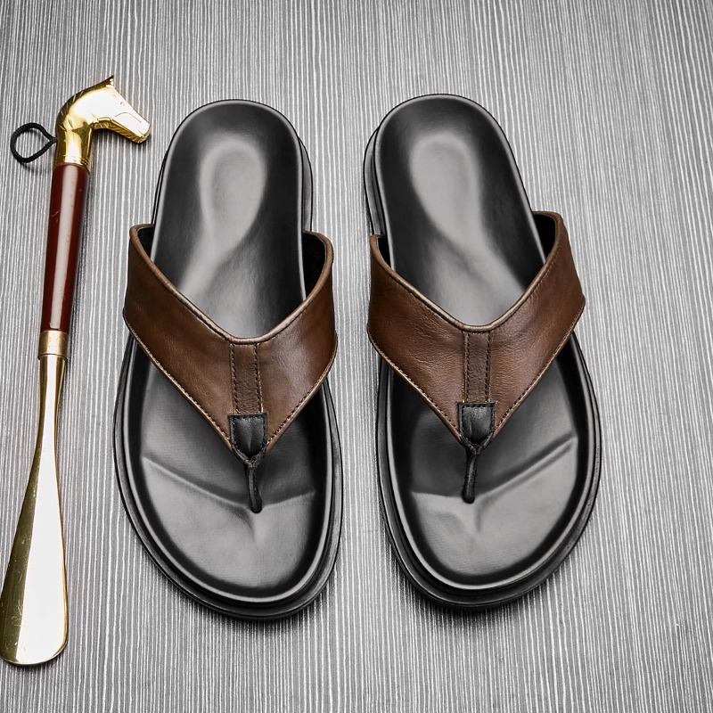 Новые мужские шлепанцы из нату – обзор и цена Flip Flop Leather Men