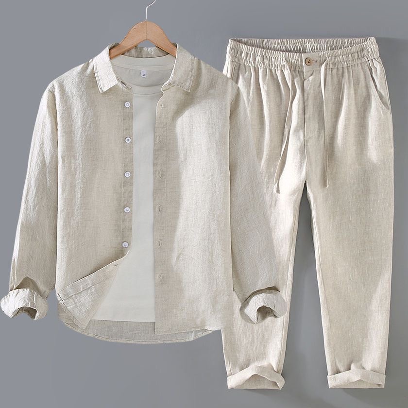 Элитный комплект из чистого ль – обзор и цена Linen Shirt Breathable