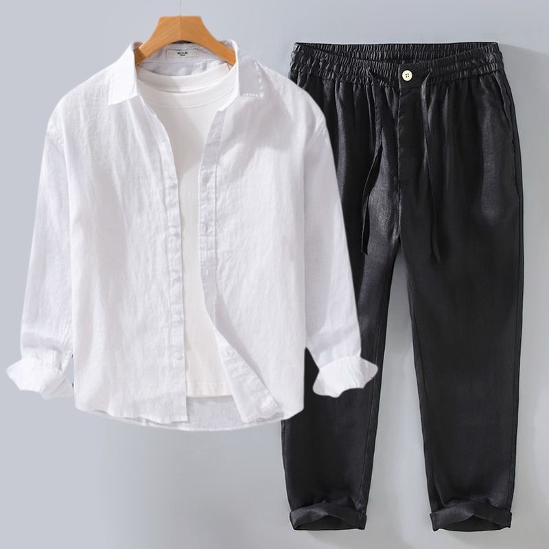 Элитный комплект из чистого ль – обзор и цена Linen Shirt Breathable