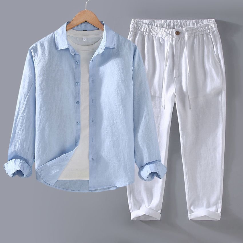Элитный комплект из чистого ль – обзор и цена Linen Shirt Breathable