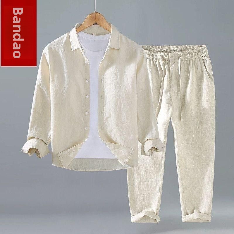 Свободный льняной мужской комп – обзор и цена Linen Shirt Breathable